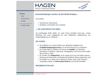 Tablet Screenshot of hagen-projectmanagement.ch